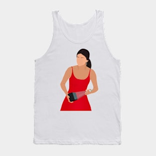 Sel in Red Dress Fan Art Tank Top